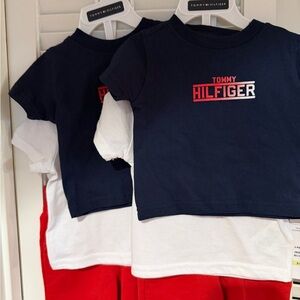 Tommy Hilfiger Kids Navy, White, and Red Tee